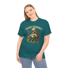 Trash Gourmet Unisex Heavy Cotton Tee, Funny Graphic T-Shirt, Quirky Casual Wear, Unique Gift for Food Lovers, Eco-Friendly Apparel