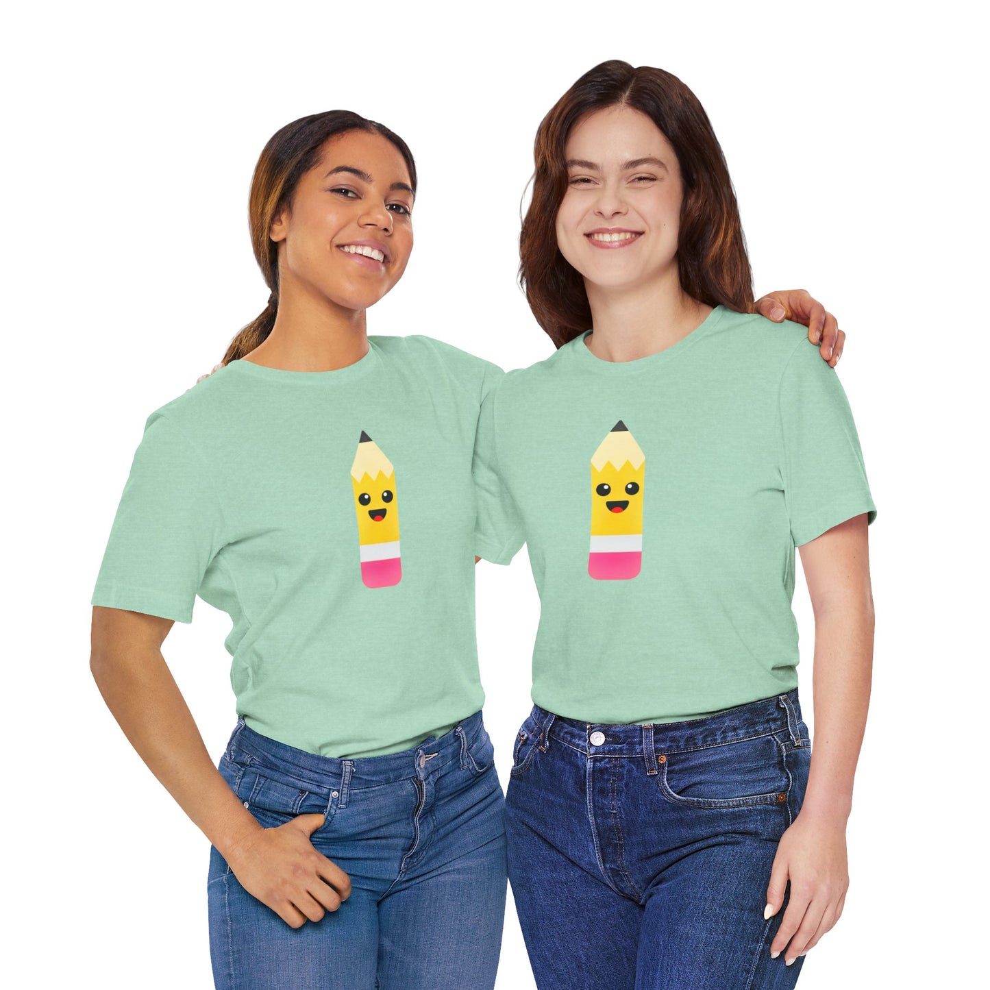 Emoji TEACHER PENCIL- Graphic Unisex Jersey Short Sleeve Tee