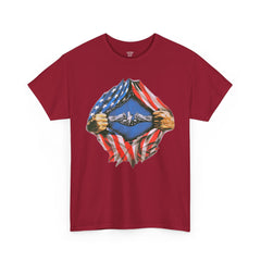 United States Navy Super Submariner tear open T Shirt, Red White and Blue, Patriotic Tee