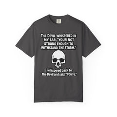 Funny Grammar Police - 'The Devil Whispered...' Skull Resilience Graphic Tee