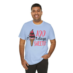100 Days of School Unisex Tee | Elementary School, Ice Cream, Teacher Apparel