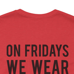 US Navy Submariner Veteran RED Friday, Unisex Jersey Short Sleeve Tee