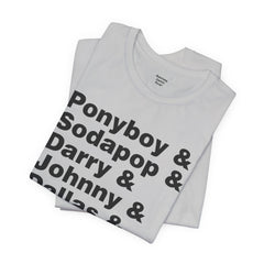 The Outsiders Shirt, Greasers Characters Shirt, Unisex Jersey Short Sleeve Tee