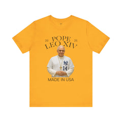Pope Leo XIV New York Yankees Short Sleeve Tee - Made in USA