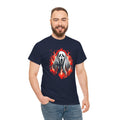 Fiery Fire Ghost - Graphic Unisex Heavy Cotton Tee