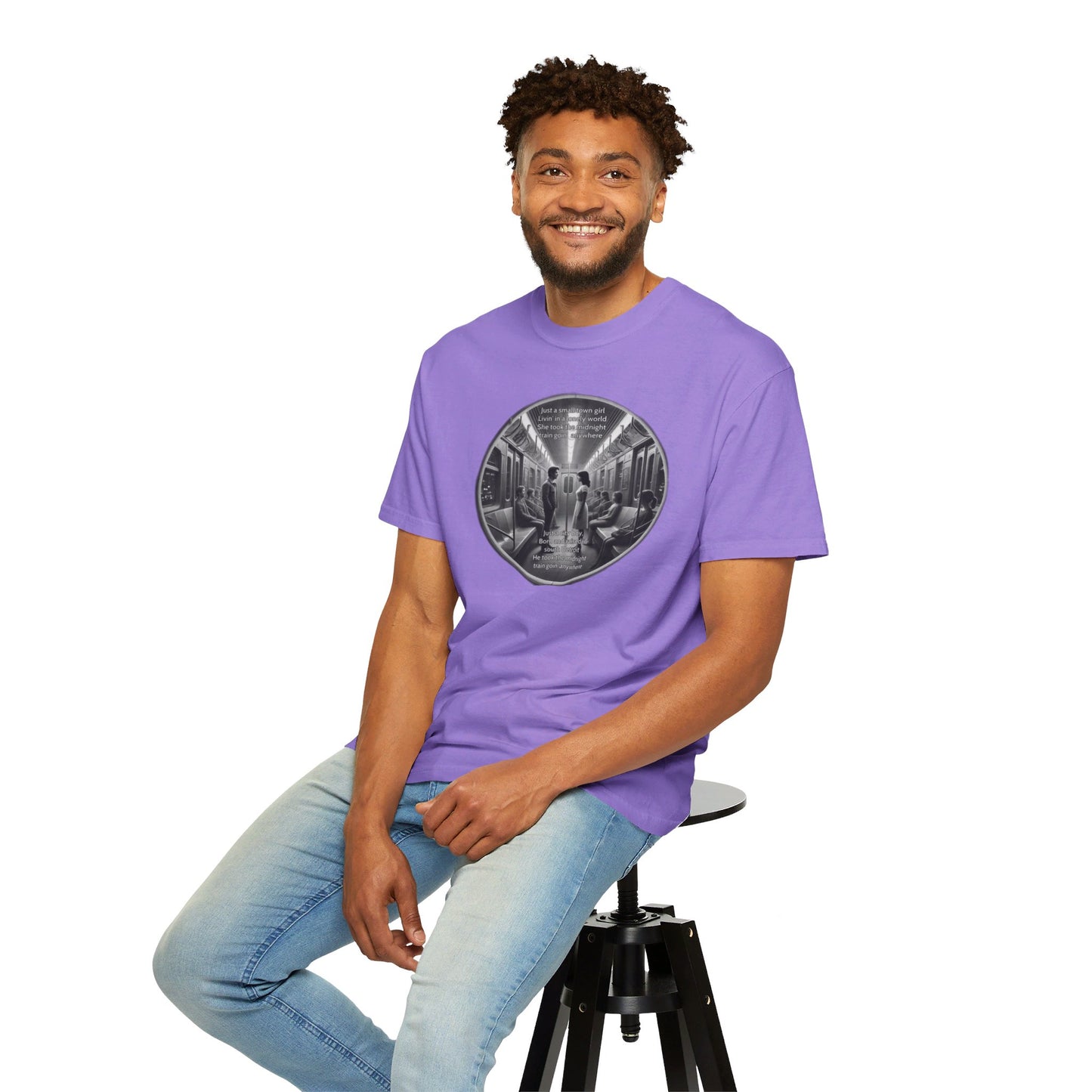 Don't Stop Believin Graphic Unisex Garment-Dyed T-shirt