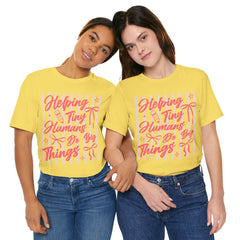 Helping Tiny Humans Do Big Things Tee – Cute Teacher/Nanny Babycare Shirt