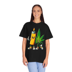 Vintage 'Lighter & Weed' Graphic T-Shirt — Relaxed Stoner/Cannabis Tee