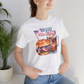 Happy 4th Of July Burger and Mug Graphic, Unisex Jersey Short Sleeve Tee