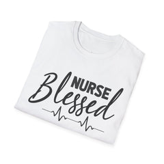 Blessed Nurse - Unisex Softstyle T-Shirt | Nurse Awareness, Medical Wear, Gift For Her, Scrubs Lover, Hospital Staff Gift, Registered Nurse