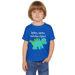 Spikes, Smiles and Dino Styles Graphic Toddler T Shirt