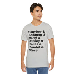 The Outsiders Shirt, Greasers Characters Shirt, Unisex Jersey Short Sleeve Tee