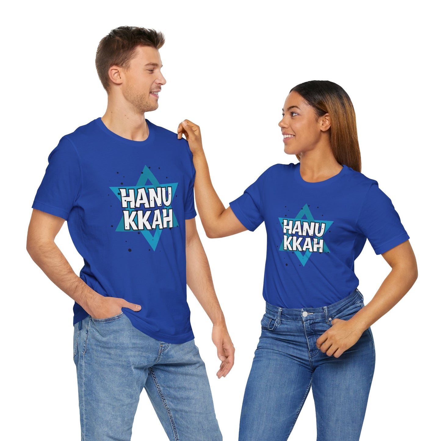 Happy Hanukkah Star Of David - Unisex Jersey Short Sleeve Tee