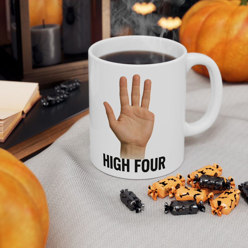 Funny Amputee High Four Ceramic Mug