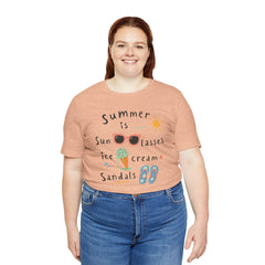 Summer Is — Graphic Tee (Sunglasses, Ice Cream & Sandals)