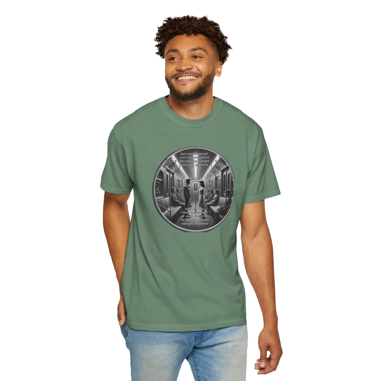 Don't Stop Believin Graphic Unisex Garment-Dyed T-shirt