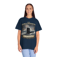 USS George Washington SSBN 598 Submarine T-Shirt with a quote from its namesake