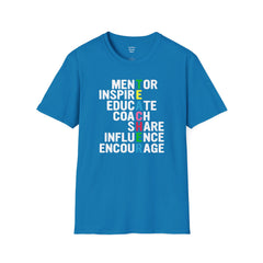 How Do You Spell TEACHER,Unisex T Shirt,Mentor,Inspire,Educate,Coach.Share,Influence,Encourage,Educator apparel,School wear,Teacher apparel