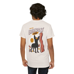 Breakfast Club Dog T‑Shirt — Retro Bacon & Eggs Graphic Tee