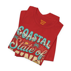 Coastal State of Mind Tee — Retro Beach Graphic T-Shirt