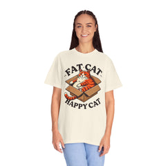 Fat Cat Happy Cat Graphic T-Shirt — Garment-Dyed Unisex Tee