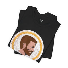 Bearded Graphic Tee - Funny Caucasians Satire Head Shot Unisex Jersey Short Sleeve Tee