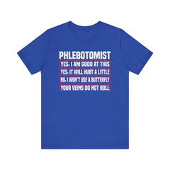 Phlebotomist Humor Tee, Funny Medical Shirt, Nurse Gift, Blood Tech Wear, Cute Phlebotomy Humor, Healthcare Apparel