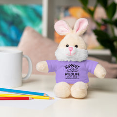 Stuffed Animals with T Shirt,Funny Quote,Support Wildlife Raise Boys,gift for him,gift for her,Birthday Gift,Everyday gift,animal lover gift