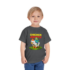 Toddler Chicken Jockey Tee - Fun Minecraft Animal T-Shirt for Kids