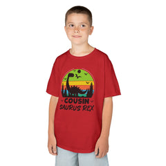 Cousin Saurus Rex Kids Tee - Fun Dino T-Shirt, Kids Birthday Gift, Toddler Dino Merchandise, Summer Playwear, Adventure Clothing
