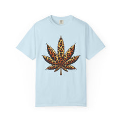 Vintage Leopard Cannabis Leaf T-shirt — Weed Lover Stoner Gift