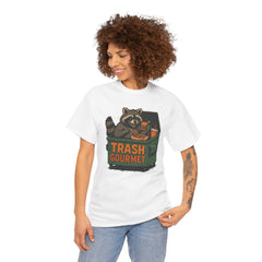 Trash Gourmet Unisex Heavy Cotton Tee, Funny Graphic T-Shirt, Quirky Casual Wear, Unique Gift for Food Lovers, Eco-Friendly Apparel