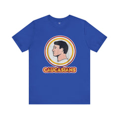 Graphic Tee - Funny Caucasians Satire Head Shot Unisex Jersey Short Sleeve Tee