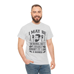 Humorous Barber Tee, Funny Barber Gifts, Unisex Cotton Shirt, Barber Appreciation, Father's Day Gift Tee, Hair Stylist T-Shirt