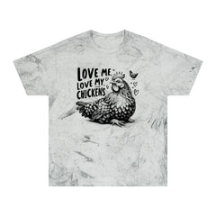 Love Me Love My Chickens Graphic Unisex Color Blast T-Shirt