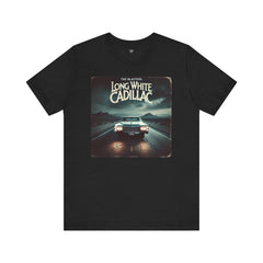 Long White Cadillac Classic Car-Themed Music - Unisex Tee