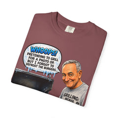 Grill Master Grandpa Funny BBQ T-Shirt — "Whoops! Pretending to Grill for a Photo" Graphic Tee