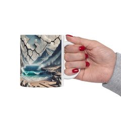 Serene Ocean Beach Nature-Inspired Ceramic Mug - 11oz & 15oz Options