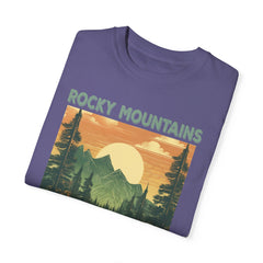 Rocky Mountains Colorado Graphic, Comfort Colors Soft Relaxed Fit Unisex Garment-Dyed T-shirt