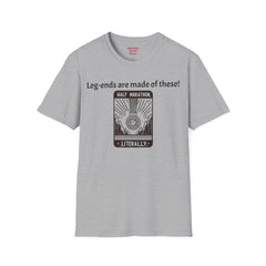 Leg Amputee Humor - Unisex Softstyle T-Shirt / Running a Marathon / One Leg Humor / Awards Medal / Funny Story / One Leg Warrior