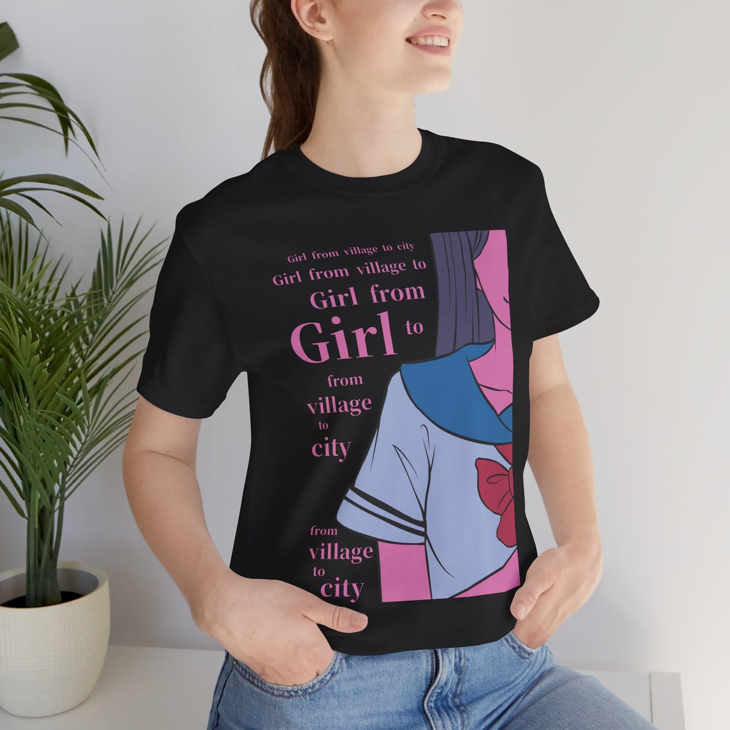 Anime Girl Art - Unisex Jersey Short Sleeve Tee