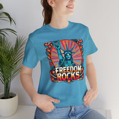 July 4th Statue Of Liberty Freedom - Graphic Unisex Short Sleeve Tee