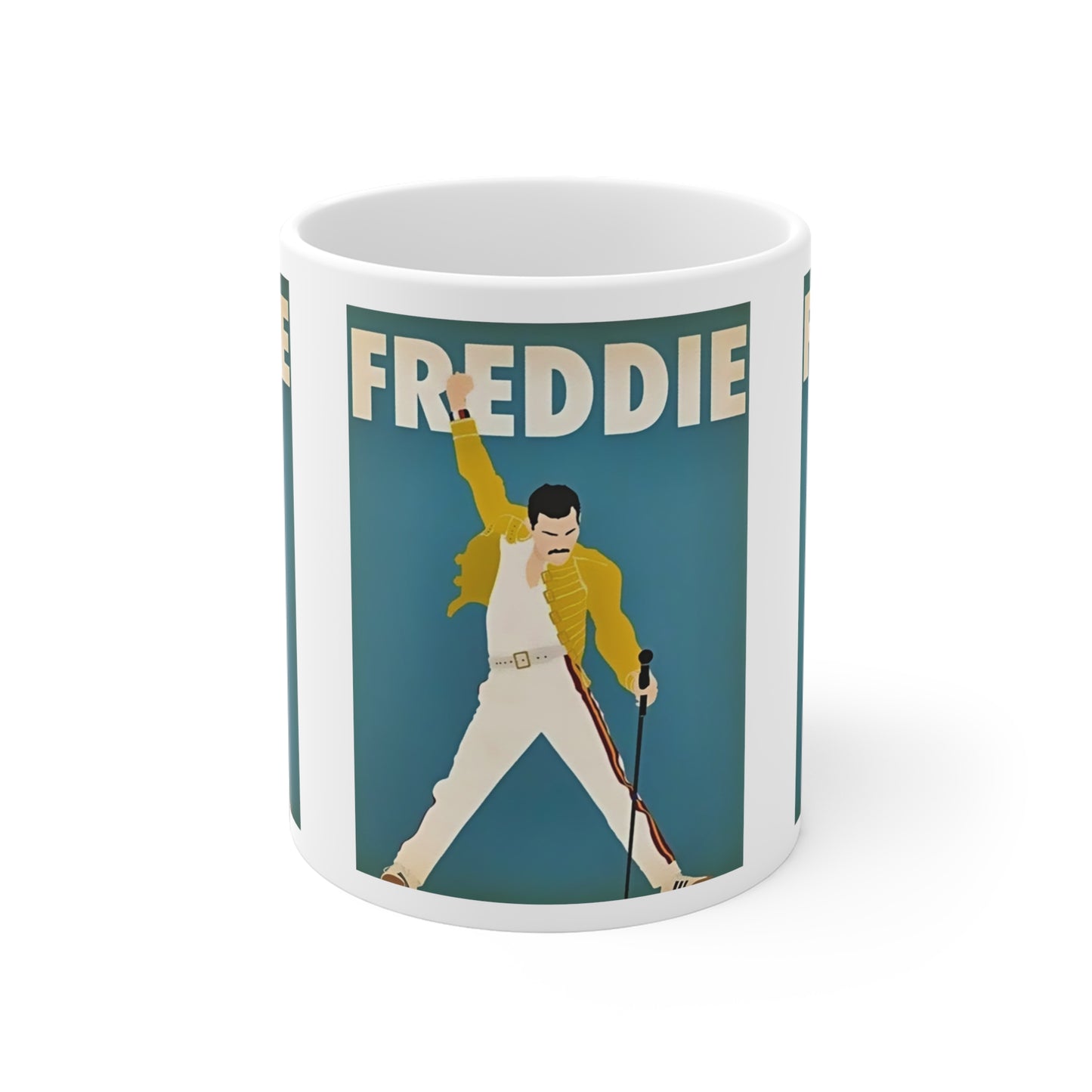 Freddie Mercury On Stage, Three Graphic Image Ceramic Mugs (11oz\15oz\20oz)