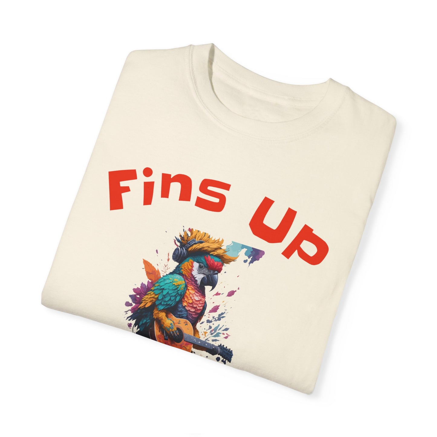 Fins Up, Tunes On - Unisex Garment-Dyed T-shirt