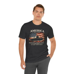 America 250th Submarine 125th Flag T-Shirt — Vintage USA Military Tee