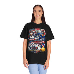 Hockey Hat Trick T-Shirt — USA Men's, Women's & Paralympic Gold Tribute 2026