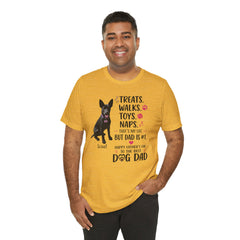 Personalized Dog Dad T‑Shirt — "Treats. Walks. Toys. Naps." Father's Day Gift