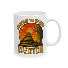 Vintage-Inspired Ceramic Mug for Coffee Lovers, Get The Led Out, Retro Classic Rock Mug