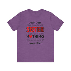 Personalized Funny Sister Insult Tee Shirt
