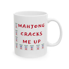 Mahjong CRACK mug, funny mahjong gift, ceramic mug, 11oz mug,15oz mug, gift for player, unique mahjong gift, Mahjong enthusiast present